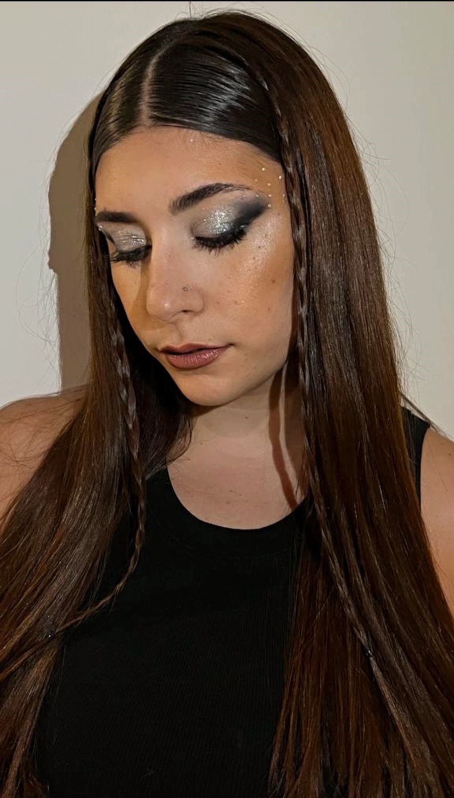 Look plateado noche