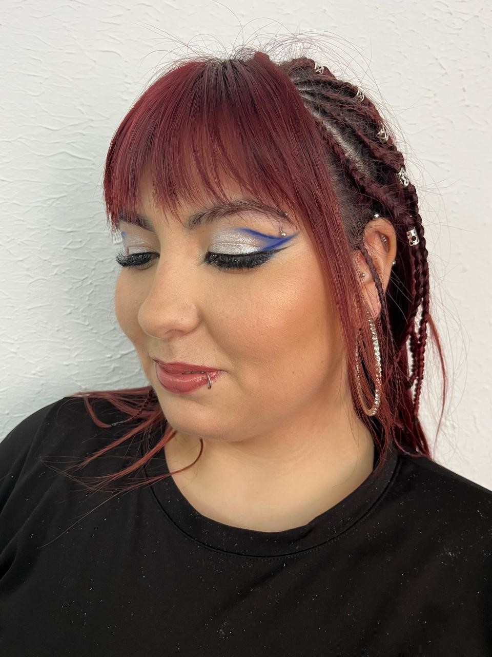 Look azul artístico